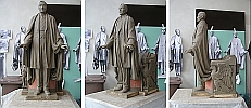 Obnovení pomníku Woodrowa Wilsona před Hlavním nádraží v Praze 2009 - hlíněný model  1 :3
